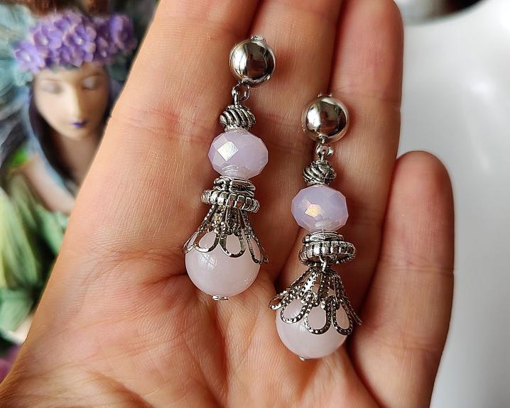 Quartzo Rosa - J&oacute;ias e Semijoias - Brincos de Quartzo Rosa - Rati 0