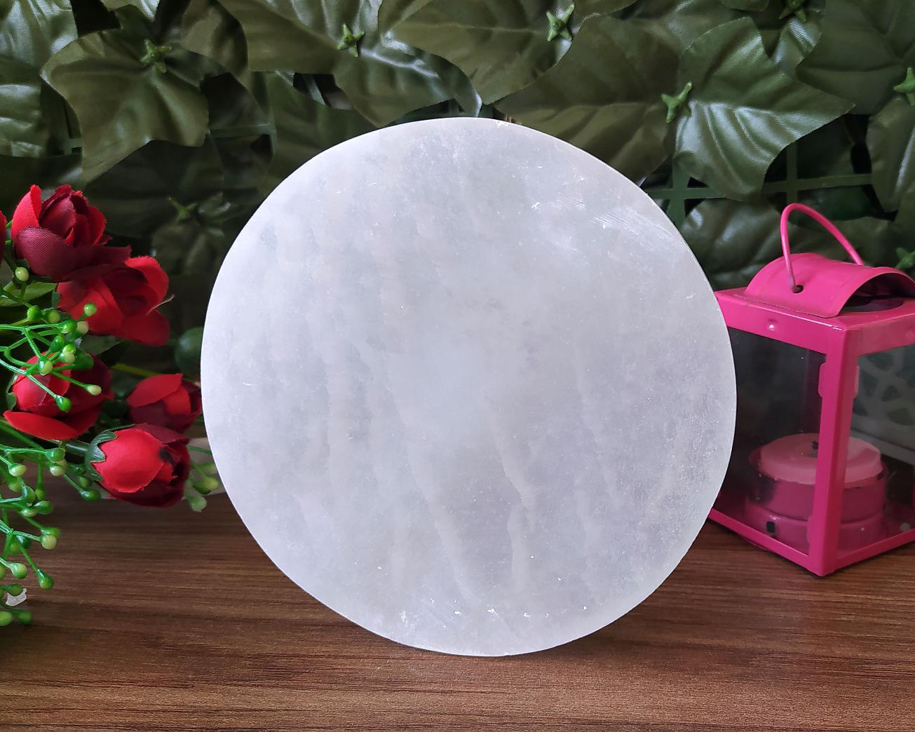 Placa de Selenita Redonda 450g