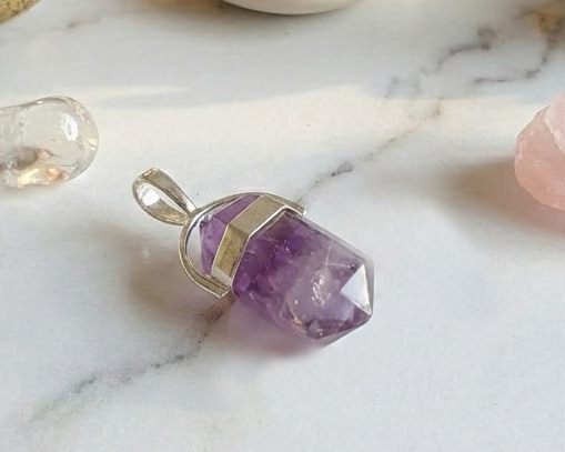 Pingente de Ametista em Prata