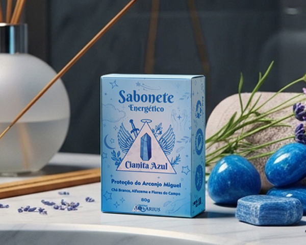 Sabonete Energético do Arcanjo Miguel (Cianita Azul)