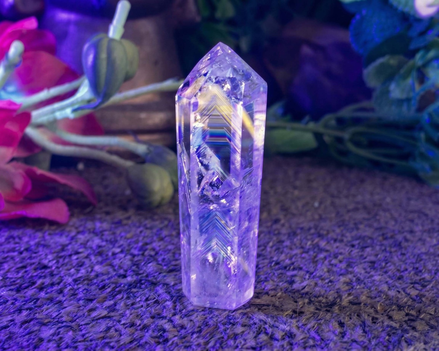 Ponta de Cristal Powelite (Brilha na Luz Negra UV) RARO 9g