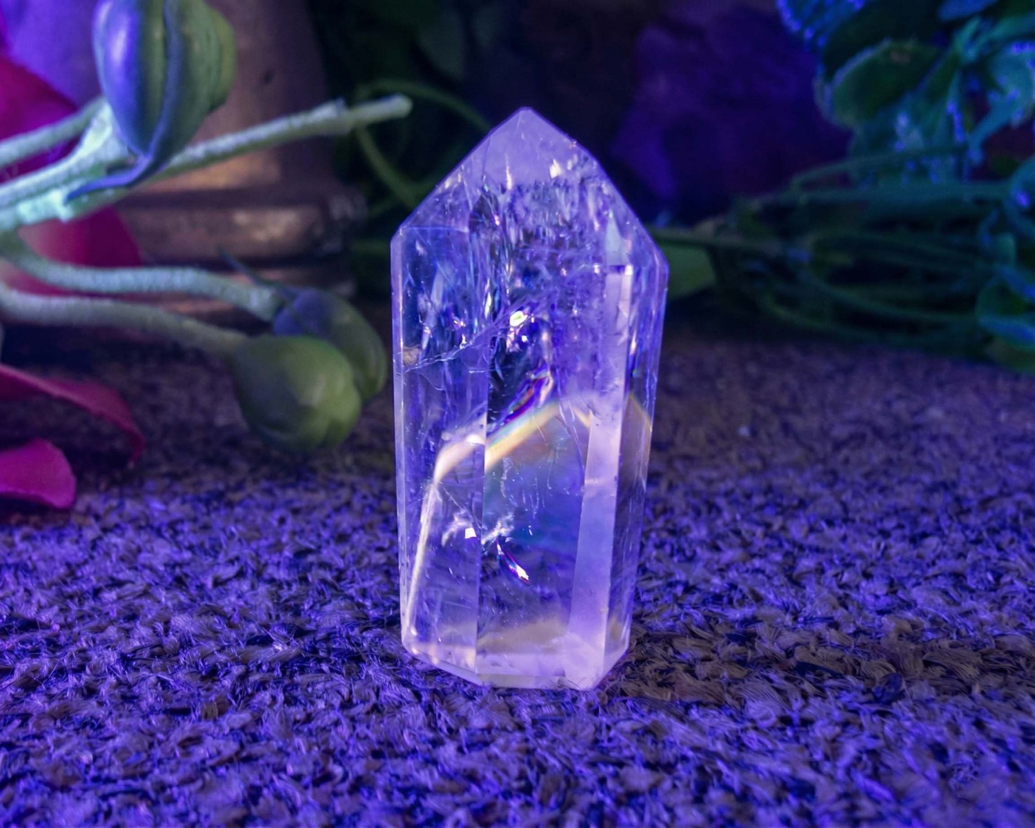 Ponta de Cristal Powelite (Brilha na Luz Negra UV) RARO 10g