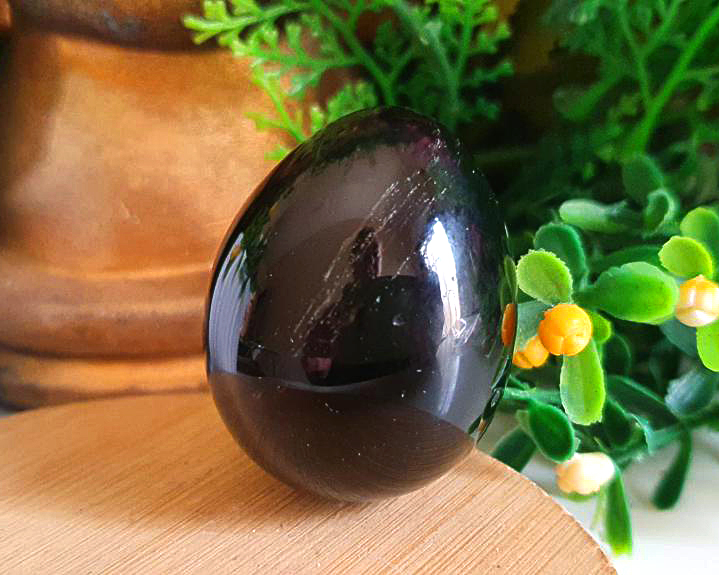 Ovo de  Obsidiana Negra 58g