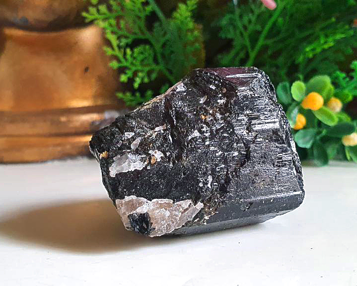 Turmalina Negra Cristalizada com Terminação Natural (RARO) 90g