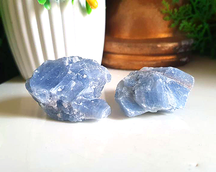 Calcita - Bruta - Kit de 2 Calcitas Azuis Especial  54g 0