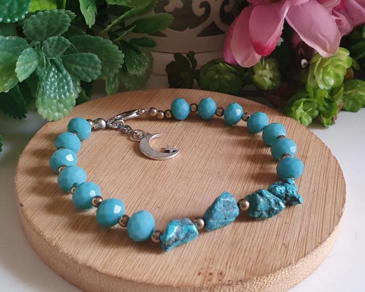 Pulseira com Turquesa Natural