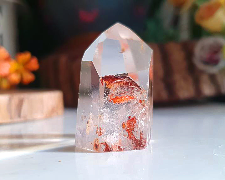 Ponta de Cristal com Minério de Ferro 25g