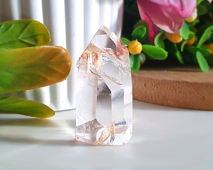 Ponta de Cristal com Minério de Ferro 16g