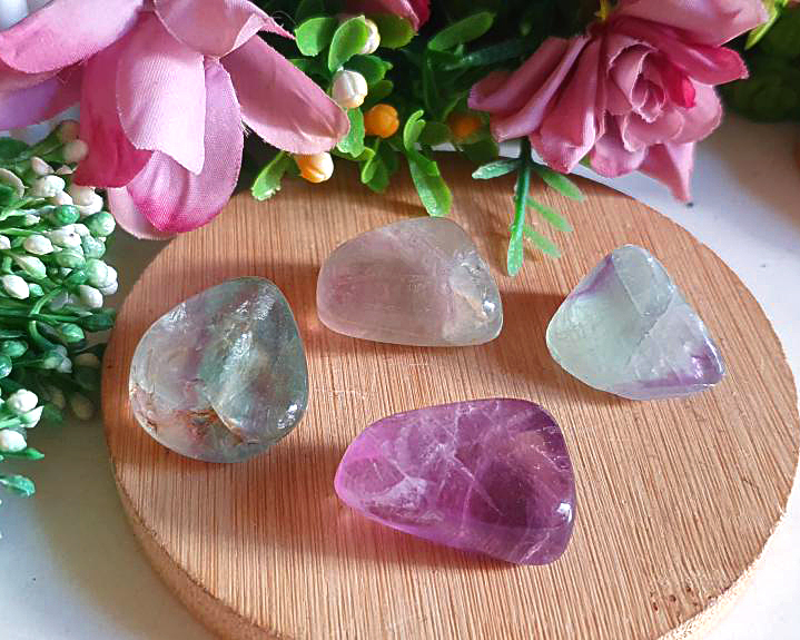 Kit de 4 FLuoritas Especiais Polidas 57g