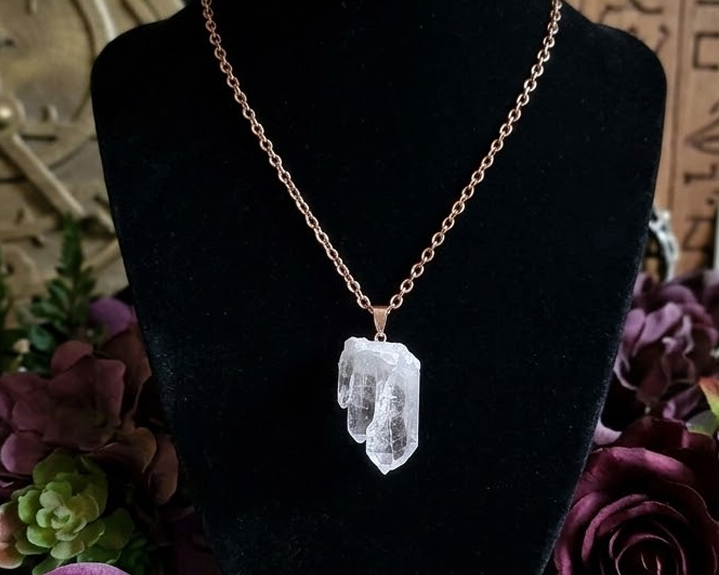 Pingente Drusa de Cristal Banhado a Prata