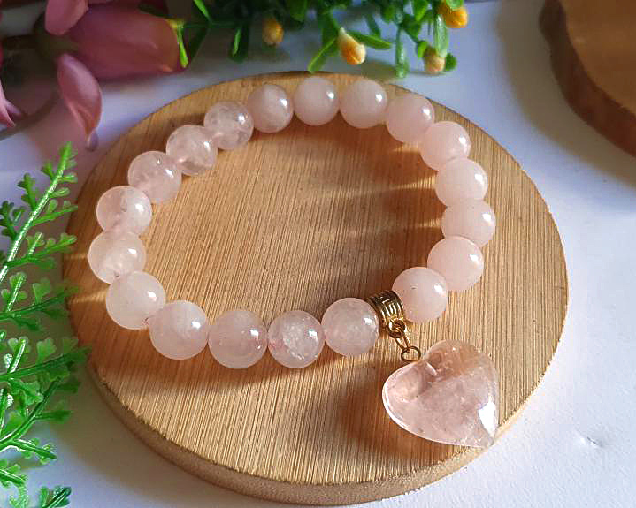 Pulseira de Quartzo Rosa Especial