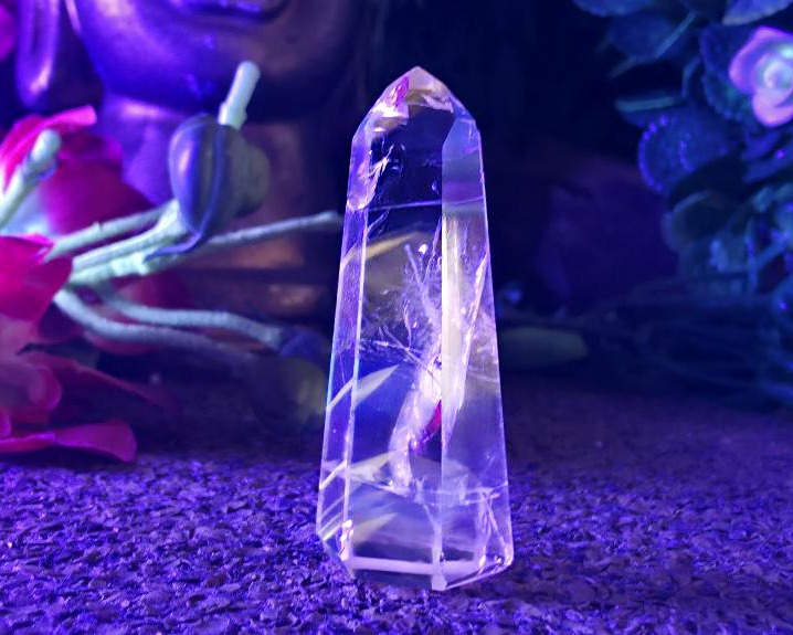 Ponta de Cristal Powelite (Brilha na Luz Negra UV) RARO  12g