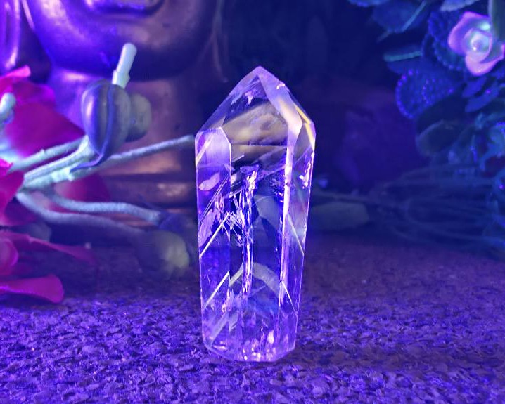 Ponta de Cristal Powelite (Brilha na Luz Negra UV) RARO 14g