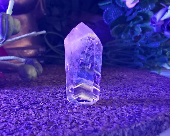 Ponta de Cristal Powelite (Brilha na Luz Negra UV) RARO 10g