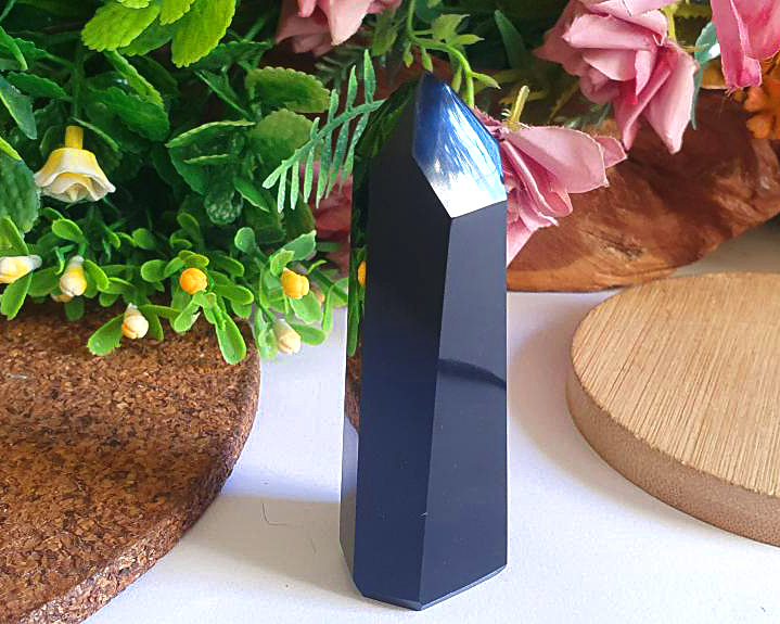 Ponta de Obsidiana Negra 73g