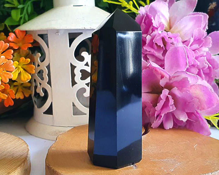 Ponta de Obsidiana Negra 50g