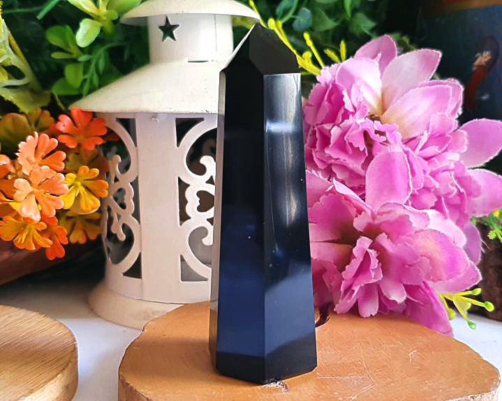 Ponta de Obsidiana Negra 71g