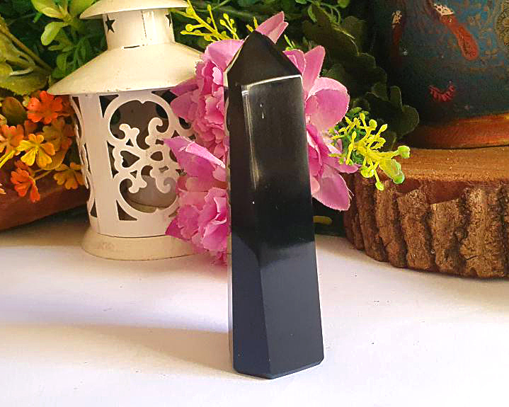 Ponta de Obsidiana Negra 76g