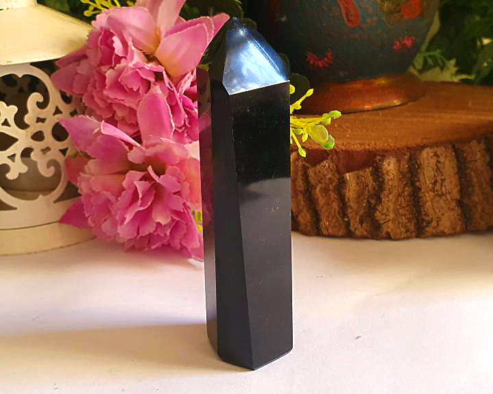 Ponta de Obsidiana Negra 76g