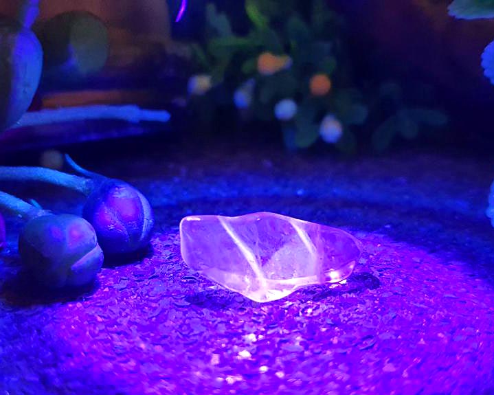 Cristal Powelite  Polido (Brilha na Luz Negra UV) RARO 3g