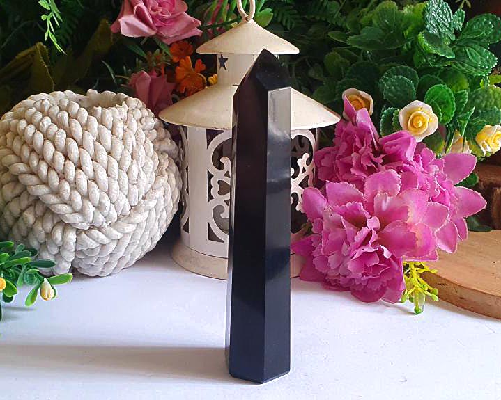 Ponta de  Obsidiana Negra 86g