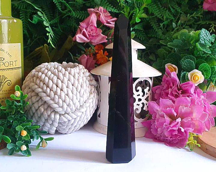 Ponta de  Obsidiana Negra 100g