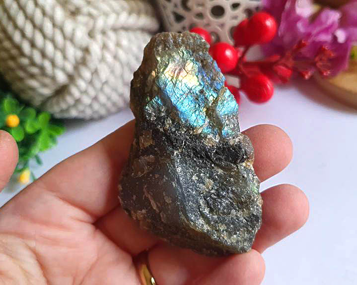 Labradorita Bruta Iridescente 58g