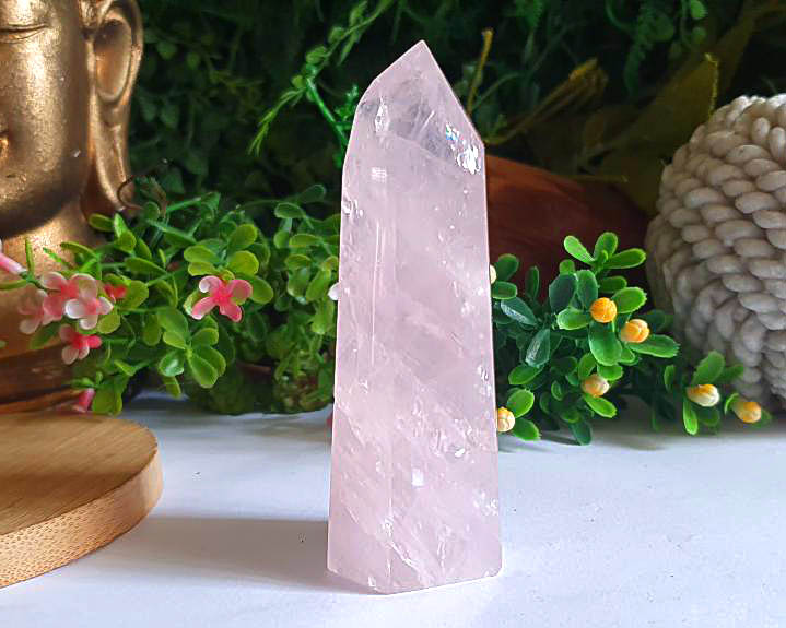 Ponta de Quartzo Rosa 129g