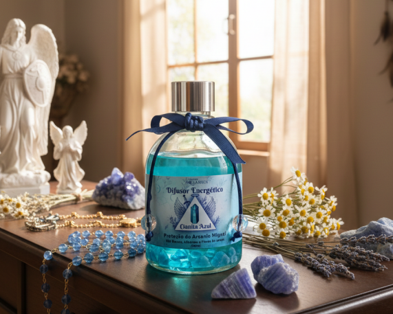 Difusor de Arcanjo Miguel com Cianita Azul