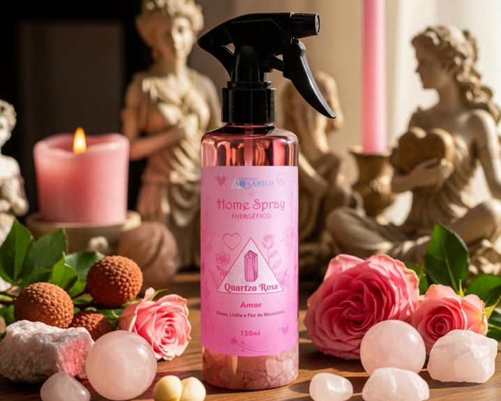Home Spray de Quartzo Rosa- Amor 150 ml