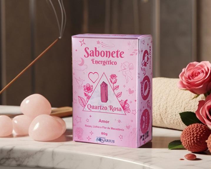 Sabonete do Amor de Quartzo Rosa 