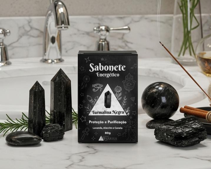 Sabonete de Turmalina Negra (Proteção Espiritual)