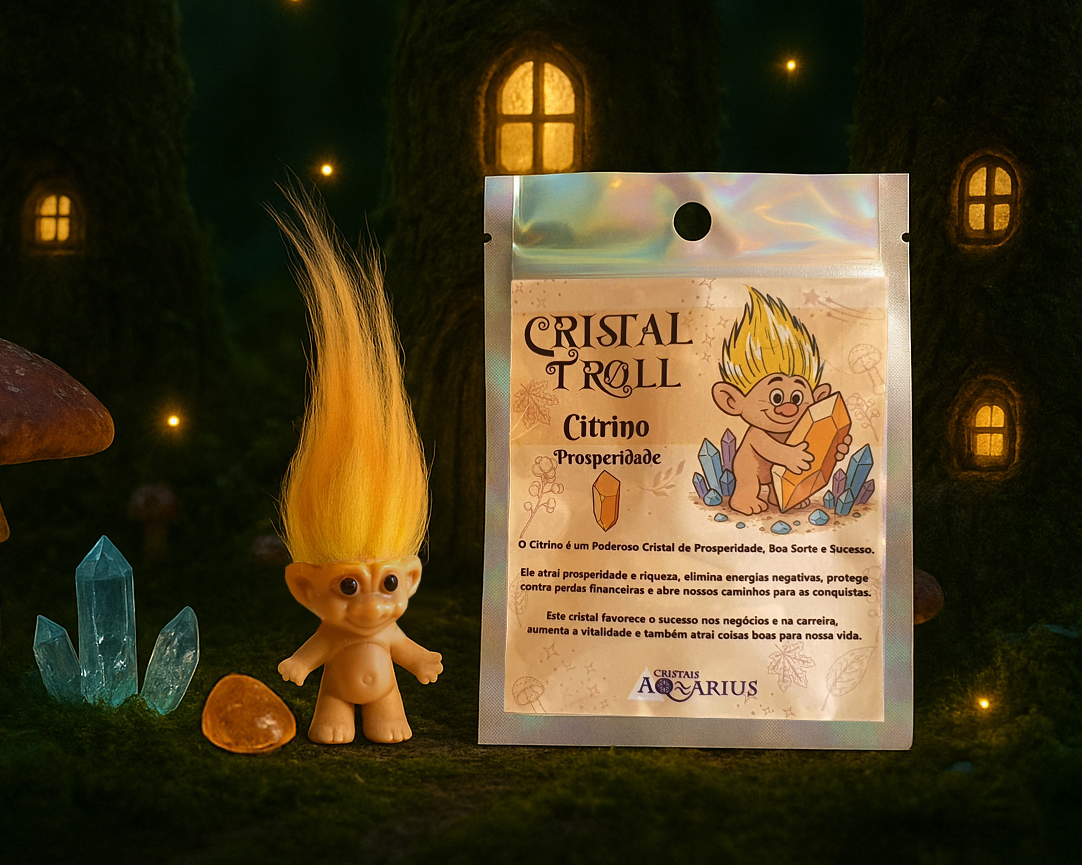 Cristal Troll de Prosperidade (Citrino)