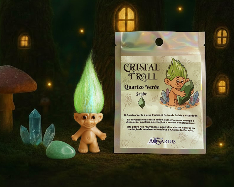 Cristal Troll da Saúde (Quartzo Verde)